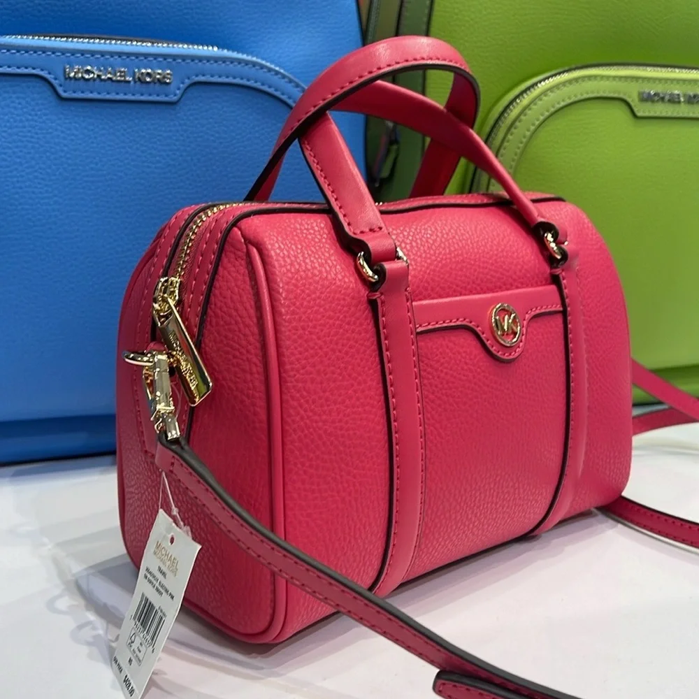 Michael Kors Travel Small Duffle Leather Crossbody Satchel Electric Pink
NWT - Picture 2 of 16